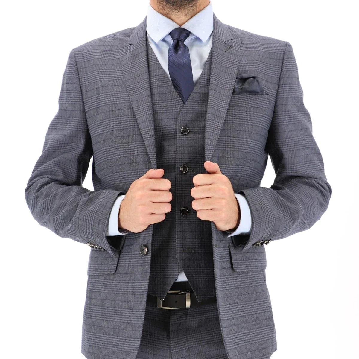 Traje Príncipe de Gales Gris