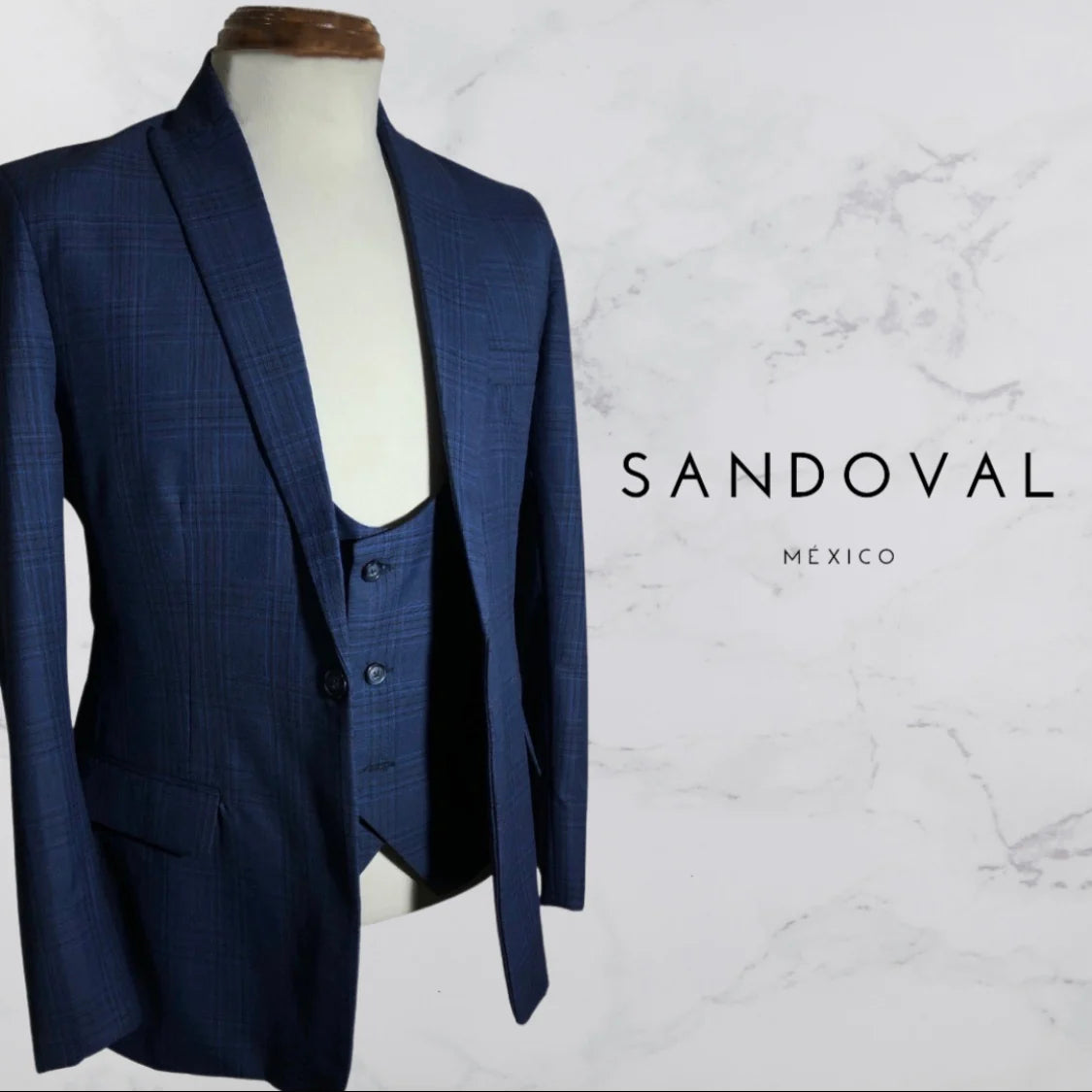 Traje Azul Gales (3 Piezas)