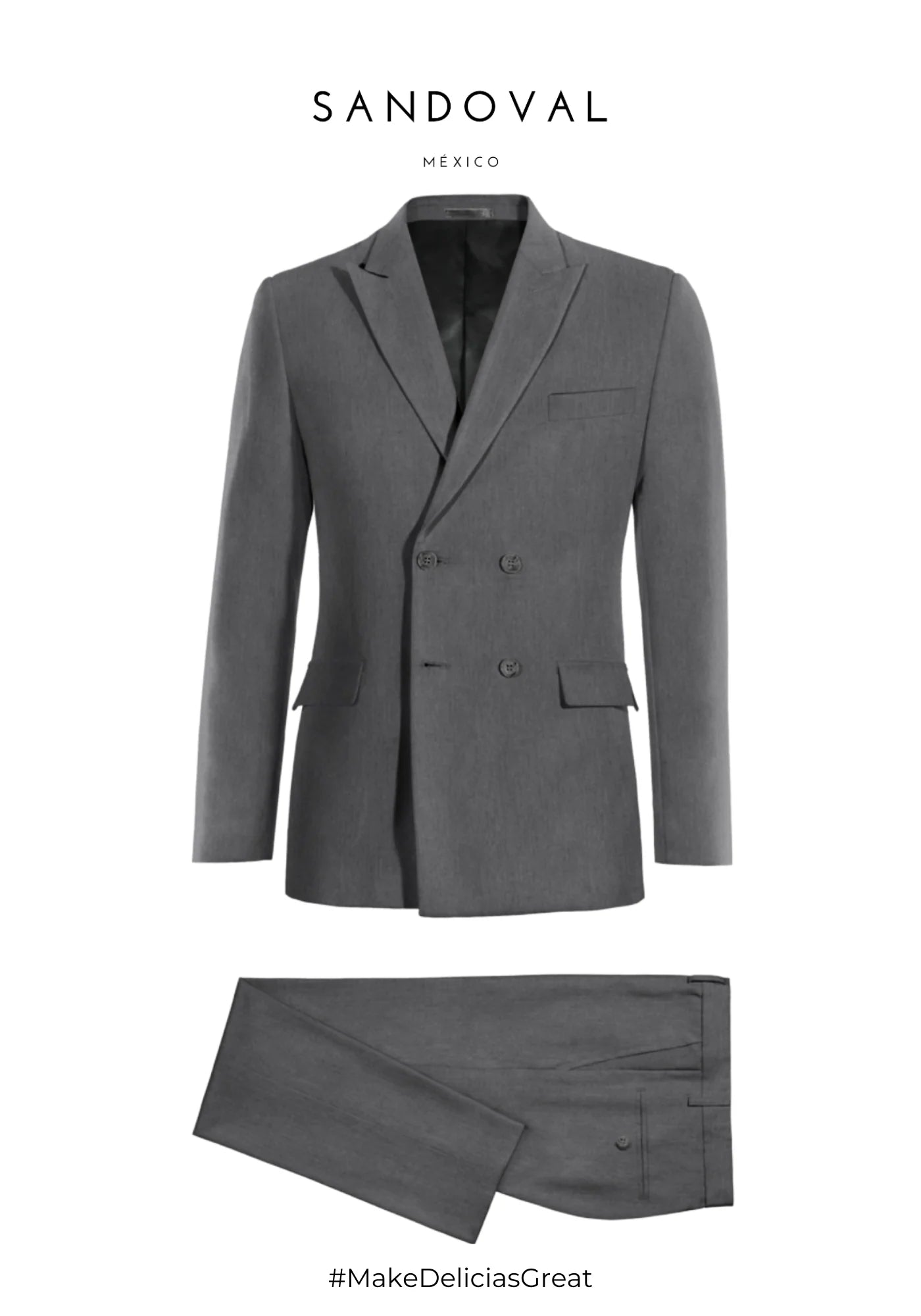 Traje Cruzado Solapa Punta