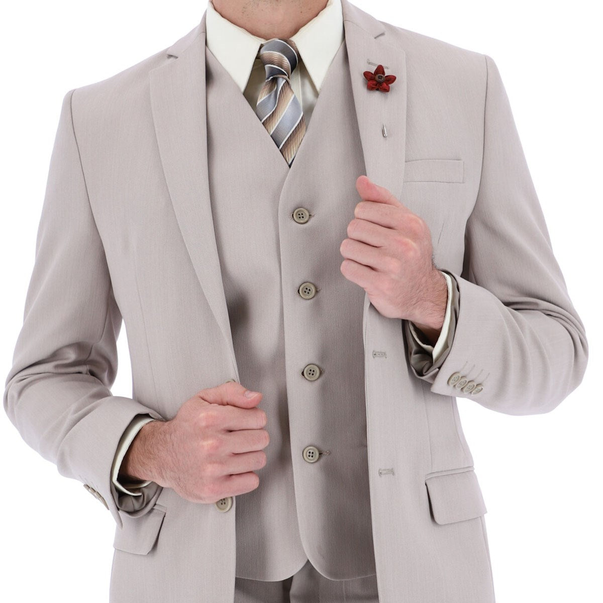 Traje Lino Hueso
