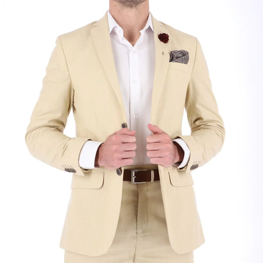 Traje Lino Beige (2 piezas)