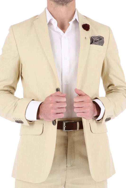 Traje Beige Lino