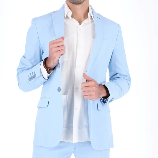 Traje Lino Azul (2 piezas)