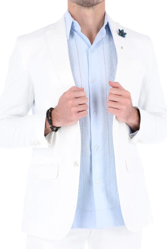 Traje Blanco Lino