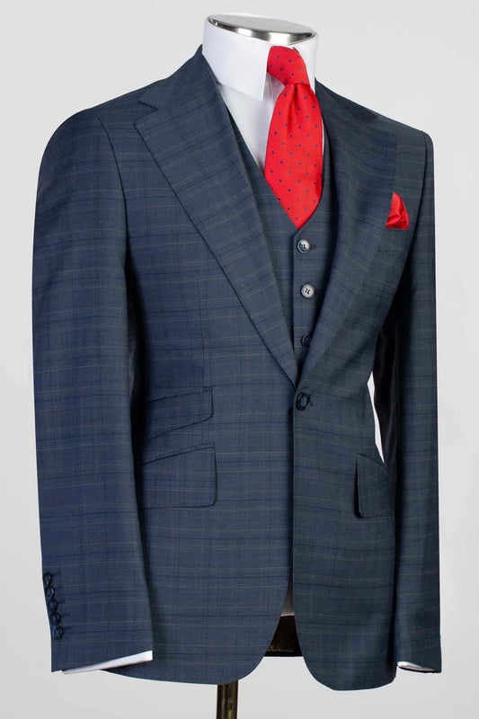 Traje Azul Príncipe de Gales Bespoke