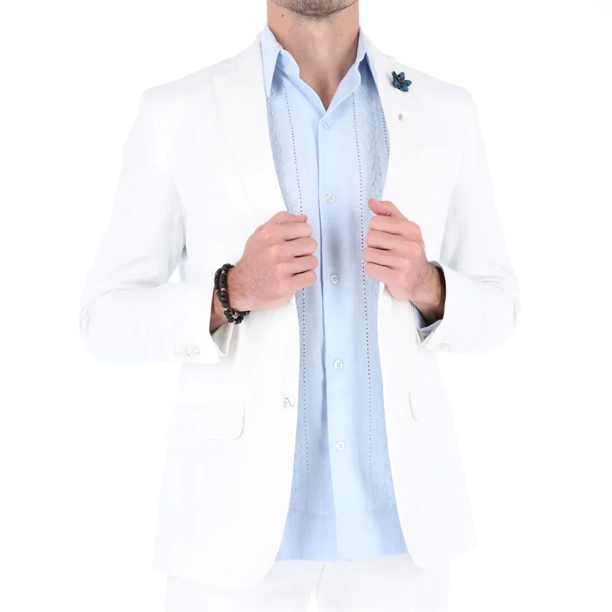 Traje Lino Blanco (2 piezas)
