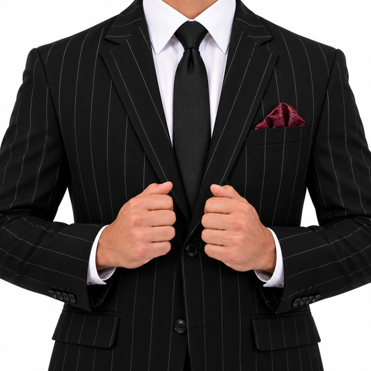 Traje Negro Rayas