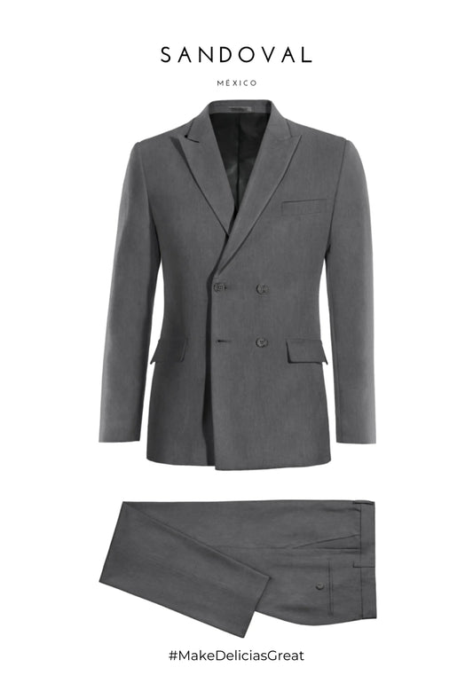 Traje Cruzado Solapa Punta