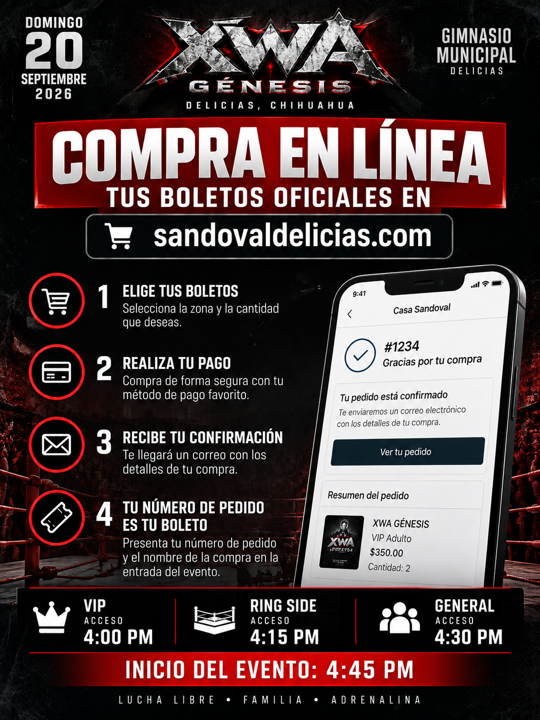 XWA GÉNESIS | Boletos Oficiales